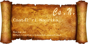 Csatári Nauzika névjegykártya